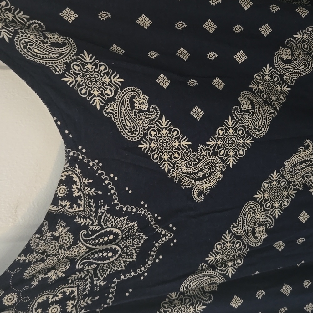 Tommy Hilfiger Navy Paisley Slip Maxi Dress with Ivory Print - Picture 2 of 6